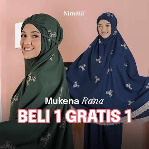 B1G1 - Mukena  Dewasa Polymicro Renda - RANA EMERALD dan RANA NAVY